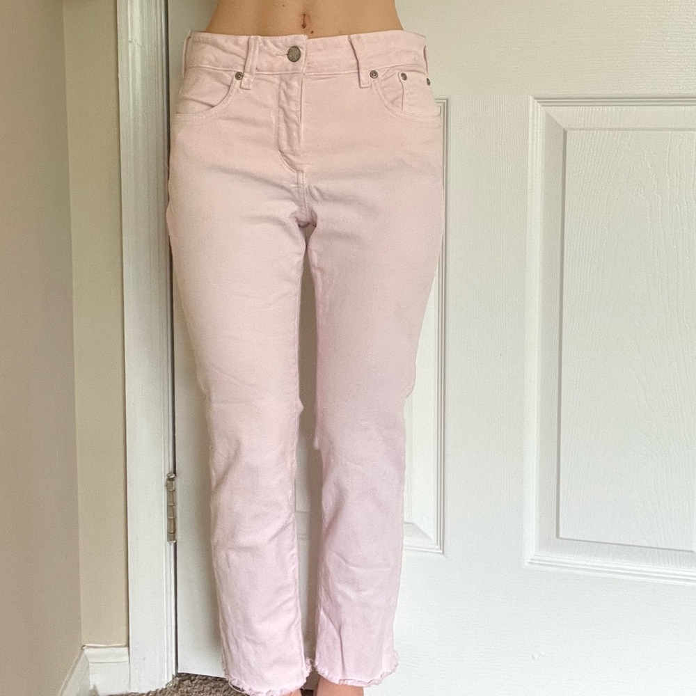 women’s petite pink ankle jeans